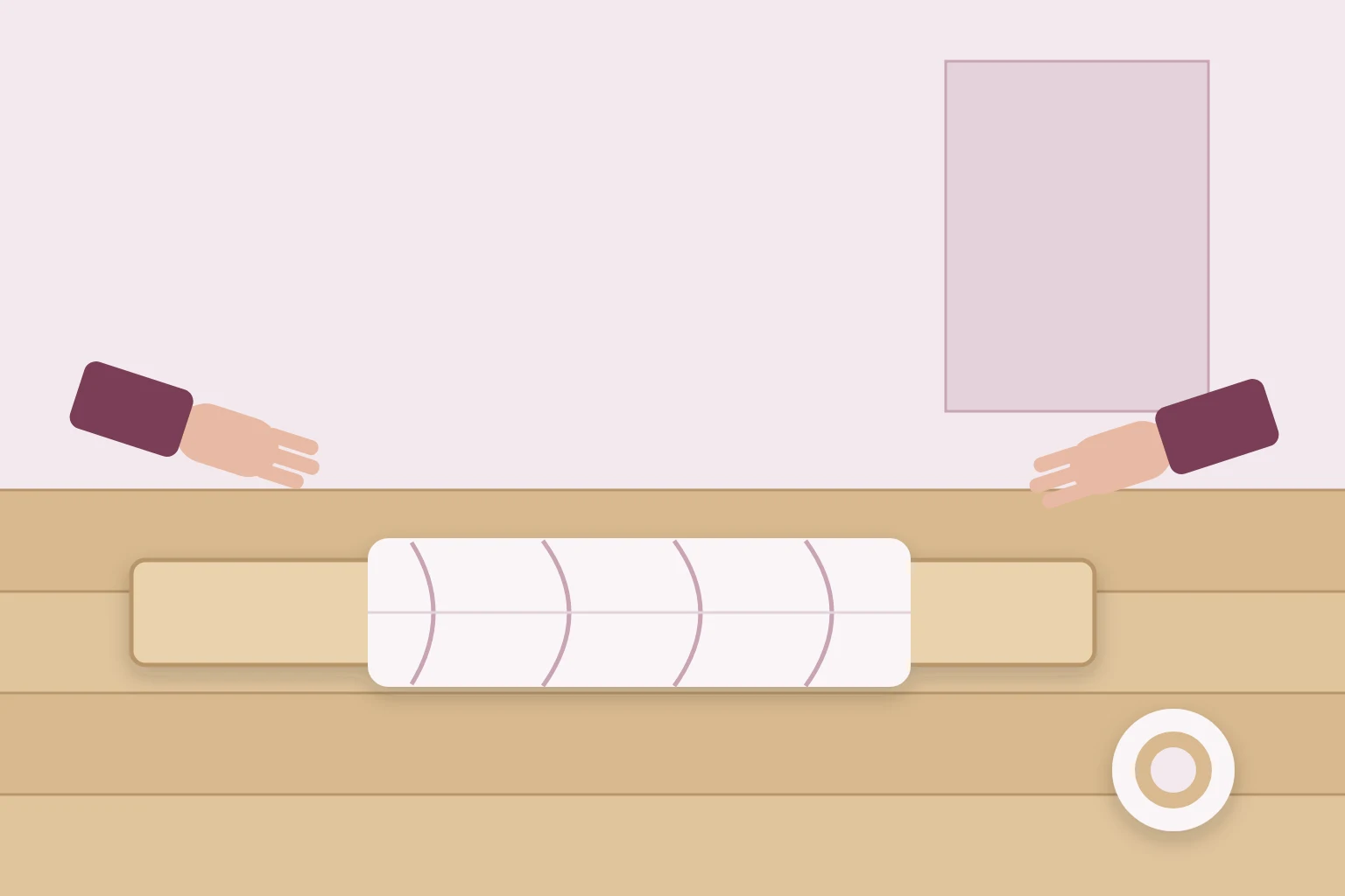 La cama de mis padres: desmontarla o esperar 4 Dos pares de manos envolviendo un larguero de madera con una sábana de algodón